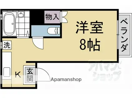 メゾン・ド・リジェール(1K/1階)の間取り写真