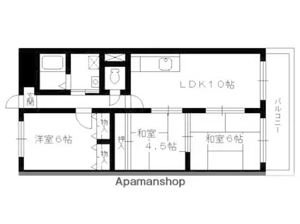 ラ・メゾン・ボヌール(3LDK/2階)の間取り写真