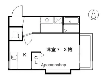 メゾン・フィオーレ(1K/2階)の間取り写真