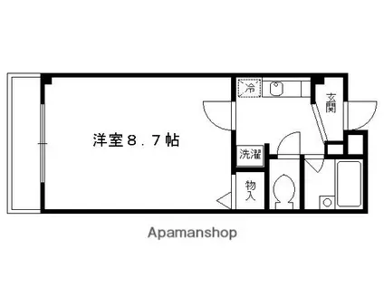 安村マンション(1K/2階)の間取り写真