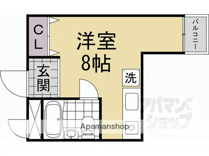 長岡プラザ(ワンルーム/3階)の間取り写真