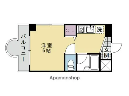 長岡プラザ(1K/3階)の間取り写真