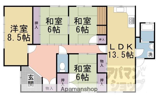 ソーム中山(4LDK/1階)の間取り写真