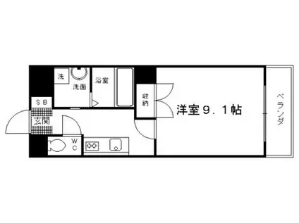 FOR THE GOD(1K/3階)の間取り写真