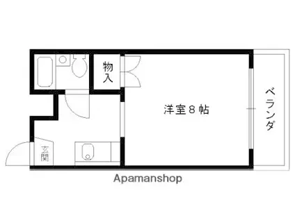 アーバンギア121(1K/2階)の間取り写真