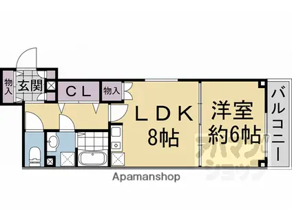 リーエム・ド 墨染駅前(1LDK/3階)の間取り写真