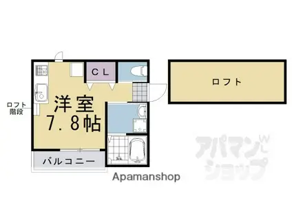 コンフォール成町(ワンルーム/2階)の間取り写真