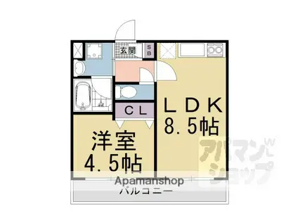 CUORE TAKEDA(1LDK/3階)の間取り写真