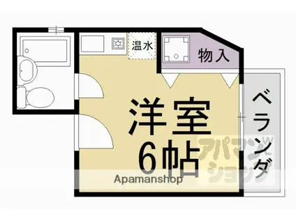 ハイツ千足(ワンルーム/3階)の間取り写真