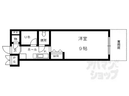 コート木幡(1K/1階)の間取り写真