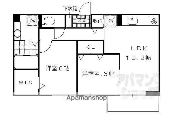 シューペリアII(2LDK/2階)の間取り写真