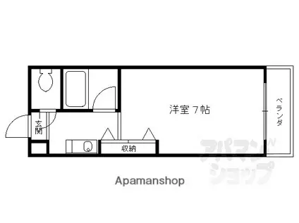 リビエイール(1K/1階)の間取り写真