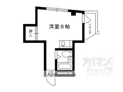 ヴィラマキシマ(1K/2階)の間取り写真
