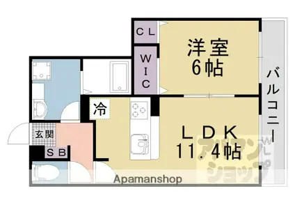 ピーノコンプリオ(1LDK/1階)の間取り写真