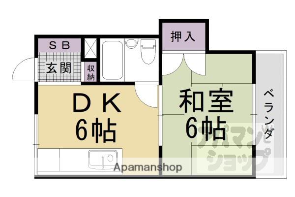 ヤングハイツ(1DK/1階)の間取り写真