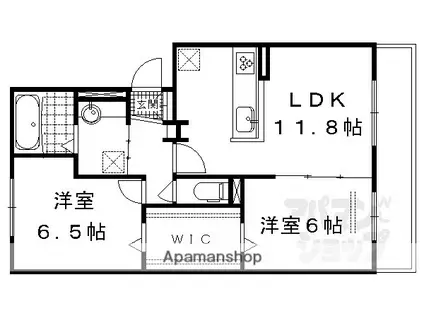 カーサ ルミノサ トレ(2LDK/1階)の間取り写真