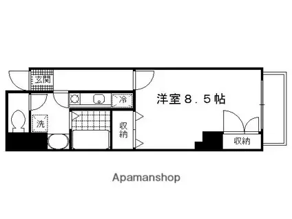 ACEIN向島(1K/1階)の間取り写真
