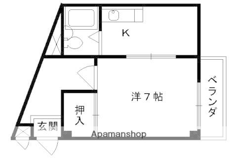 HOUSE ALPHA(1K/1階)の間取り写真