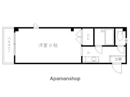 ハウスオブローゼ(1K/3階)の間取り写真