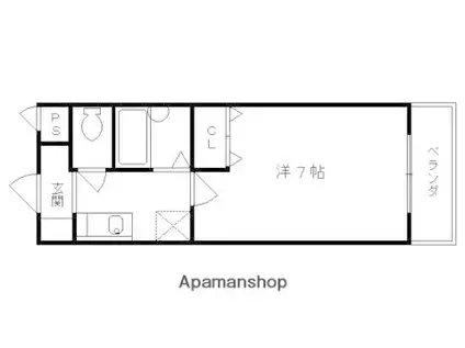 メゾン山城II(1K/2階)の間取り写真