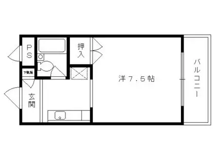 リッチモンド小野(1K/2階)の間取り写真