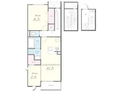 KOTI KOLMIO(2LDK/3階)の間取り写真