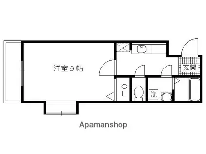 メゾン・ハーモニー(1K/3階)の間取り写真