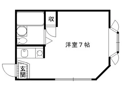 ジョイ・ハイツ(ワンルーム/2階)の間取り写真