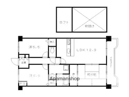 AZハウス(3LDK/5階)の間取り写真