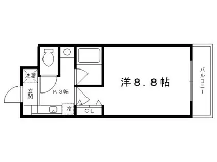 カサコモーダ東野(1K/1階)の間取り写真