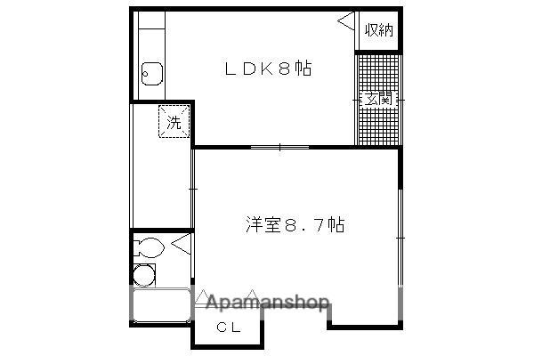 フェリスタス(1LDK/1階)の間取り写真