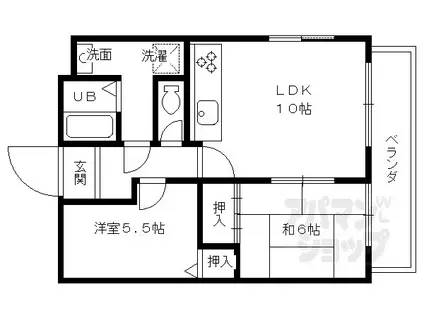 クリアサガ嵐山(2LDK/1階)の間取り写真