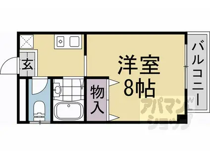 アルテハイム桂(1K/3階)の間取り写真