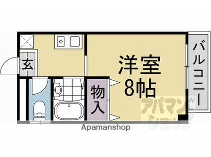 アルテハイム桂(1K/5階)の間取り写真