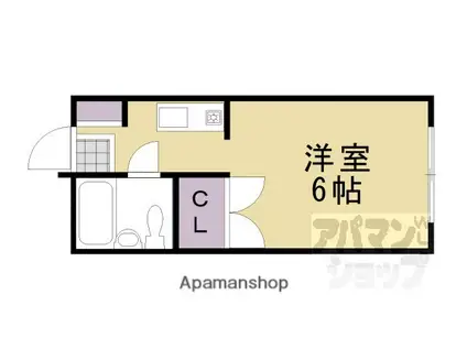 フレグランス菊水(1K/4階)の間取り写真