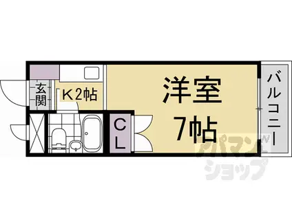 ロイヤルパレス大枝(1K/2階)の間取り写真