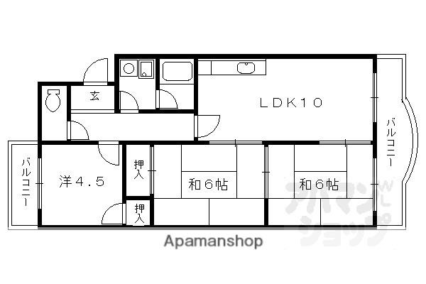 サンパレス(3LDK/2階)の間取り写真