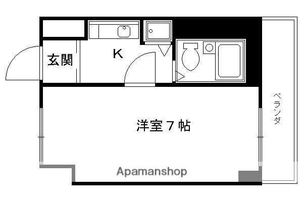 ジョイテル西院(1K/10階)の間取り写真
