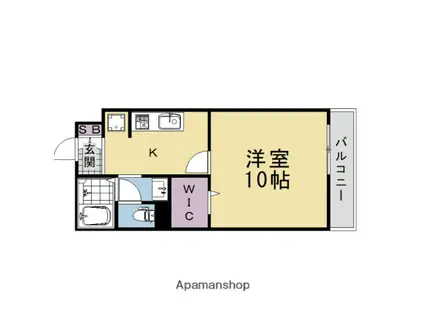 シュペリール(1K/2階)の間取り写真