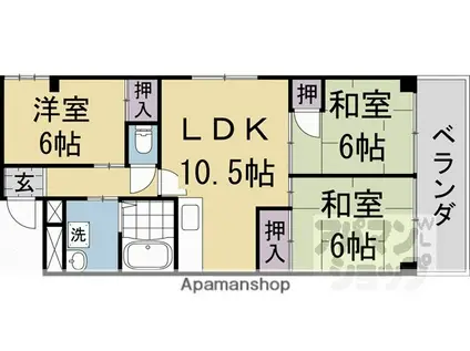 アルカサーノKITAI(3LDK/4階)の間取り写真