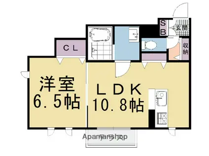 アラマガ スプリングス(1LDK/1階)の間取り写真