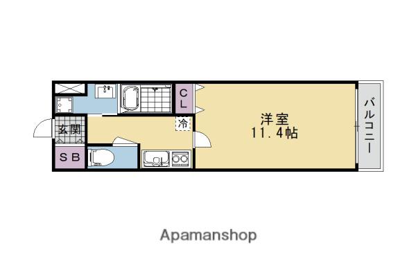 レシベ保原Ⅰ(1K/1階)の間取り写真