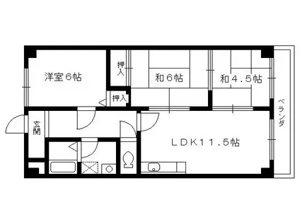 メゾン・ド・リッツ(3LDK/2階)の間取り写真