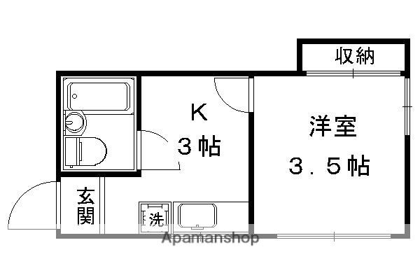平安モータープール(1K/2階)の間取り写真