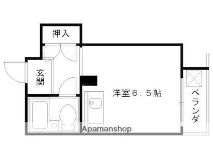 コスモプラザコマツ(1K/3階)の間取り写真