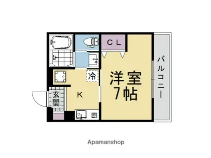KAMIKATSURA ARCUS(1K/3階)の間取り写真