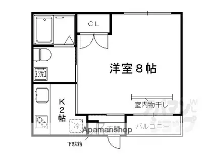 KASIN(1K/1階)の間取り写真