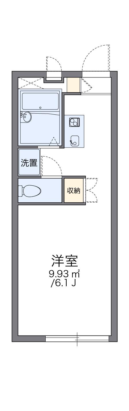レオパレスALTAⅡ(1K/1階)の間取り写真