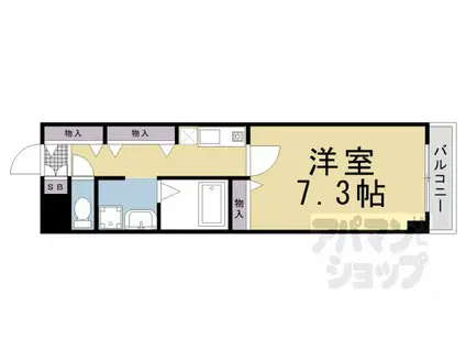 エル山崎(1K/2階)の間取り写真