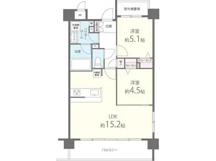 MAISON PORTER BONHEUR(2LDK/2階)の間取り写真